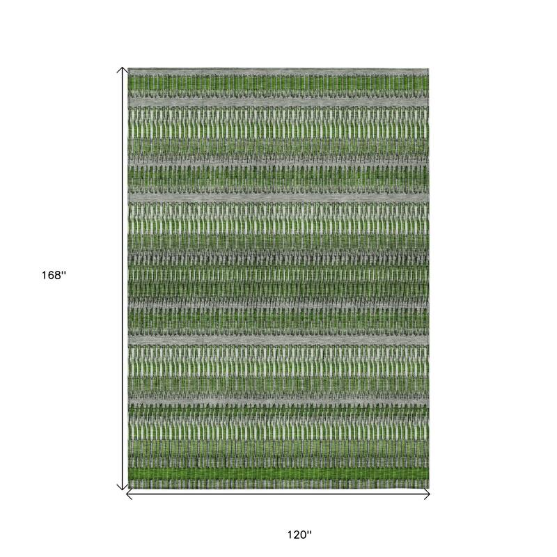 HomeRoots Striped Transitional Rectangle Outdoor Rug