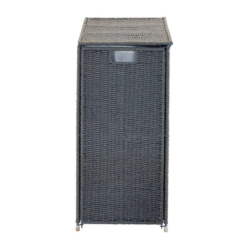 Household Essentials Paper Rope 3-Bag Hamper Sorter, Grey