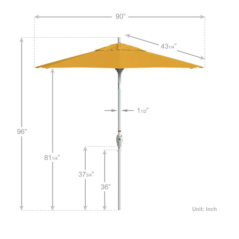 Pompano 7.5-foot Crank Lift Round Patio Umbrella by Havenside Home