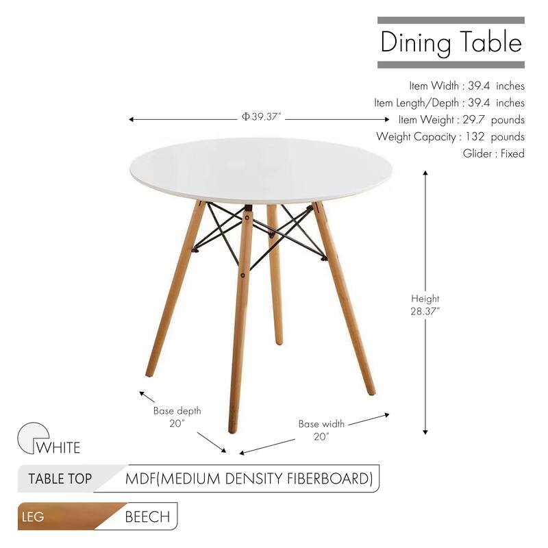 Porthos Home Vita 5-piece Dining Set, 1 Table And 4 Stackable Chairs