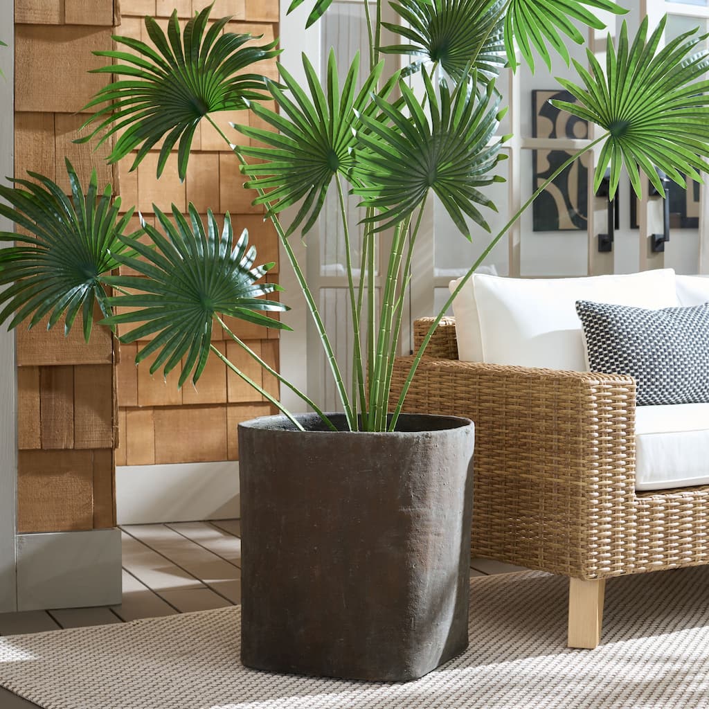 SAFAVIEH Outdoor Patio Furniture Cana Large Planter Pot with Drainage - 20"W x 20"D x 20"H