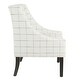 preview thumbnail 7 of 11, HomePop Modern Swoop Arm Accent Chair - White Windowpane