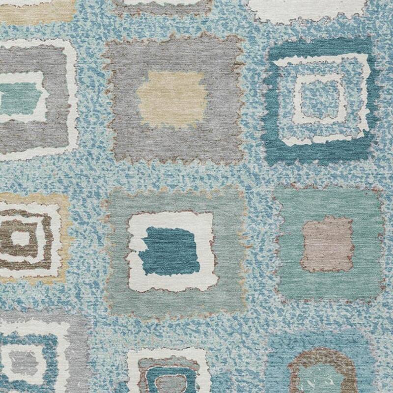 HomeRoots Geometric Transitional Rectangle Outdoor Rug