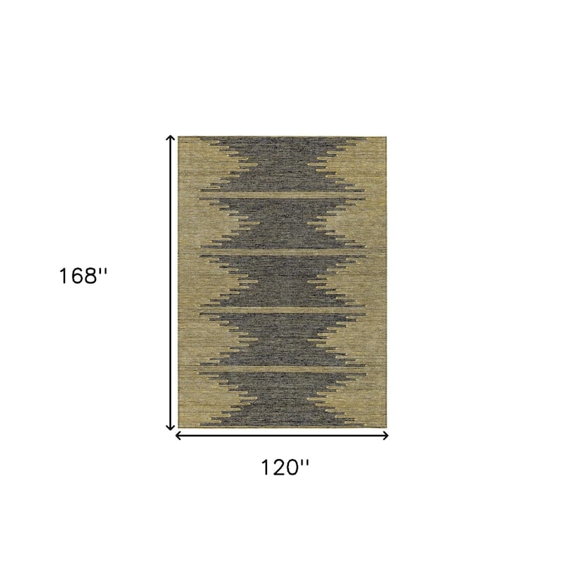 HomeRoots Abstract Transitional Rectangle Outdoor Rug