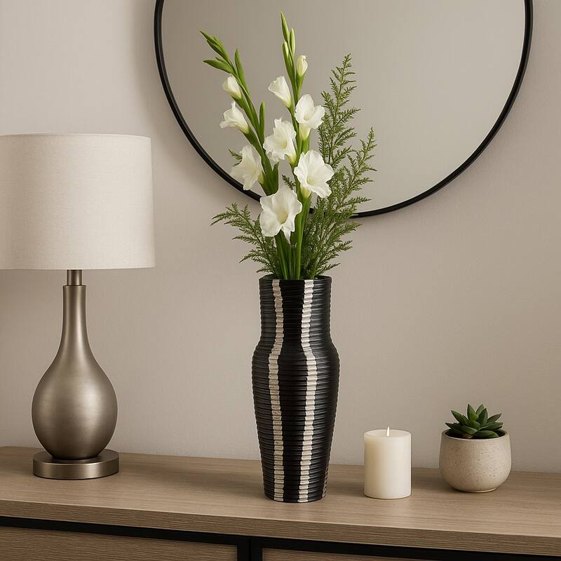 Aluminum Metal Balaz Asymmetrical Sculpted Vase