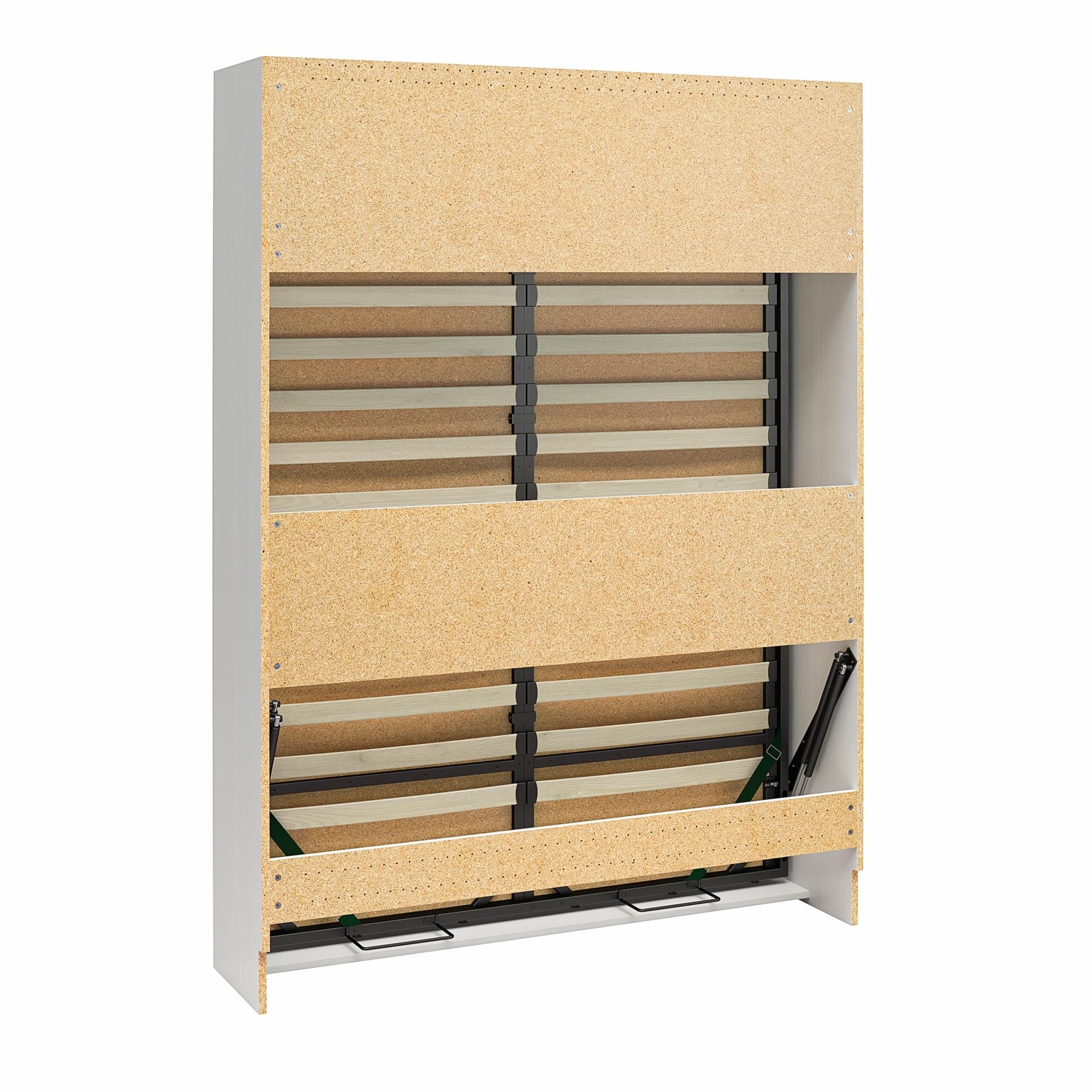 Signature Sleep Pinnacle Queen Murphy Bed, White and Walnut