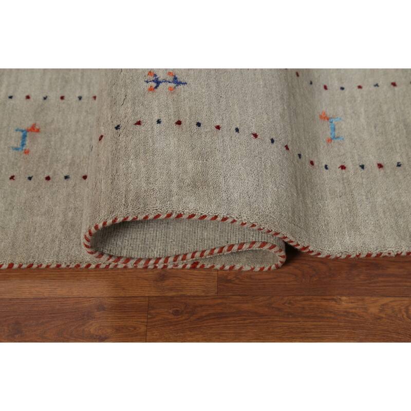Little Animals Design Gabbeh Area Rug Hand-Knotted Wool Carpet - 6'7"x 9'10"