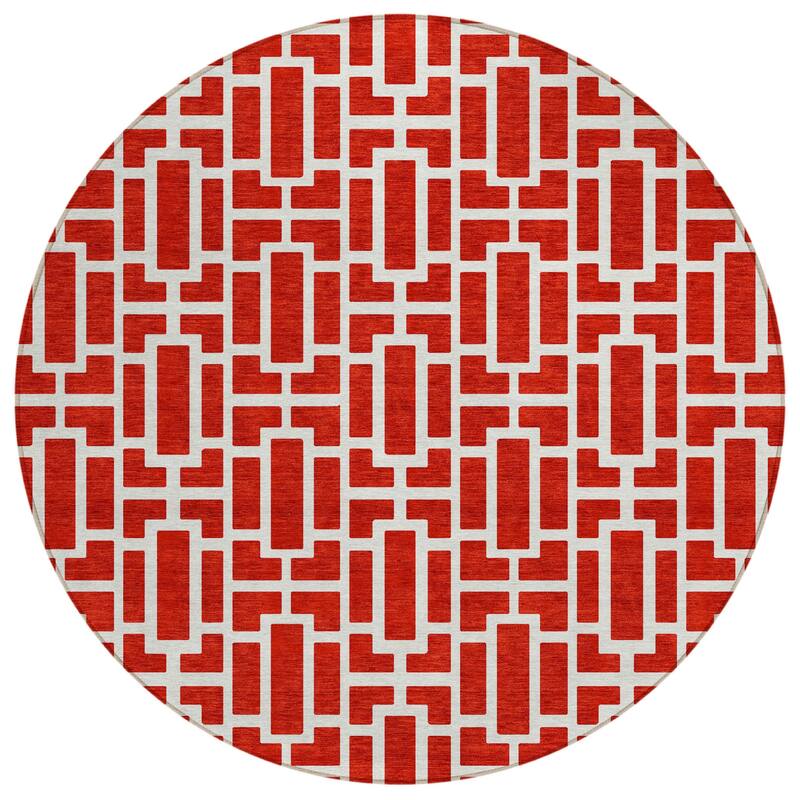 HomeRoots Geometric Transitional Rectangle Outdoor Rug