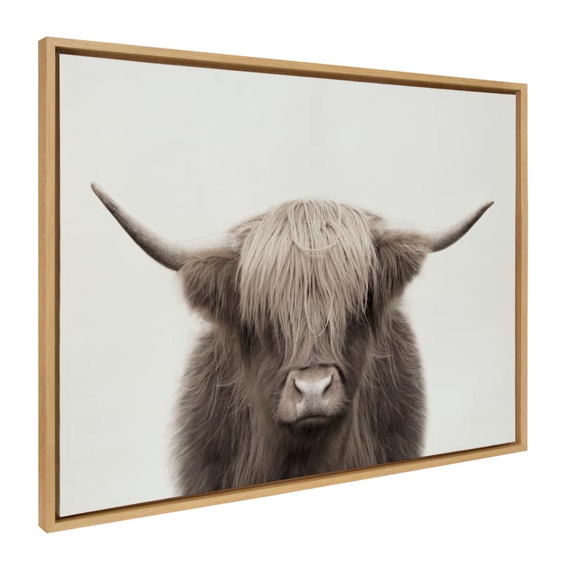 Kate and Laurel Sylvie Cow Canvas by The Creative Bunch Studio