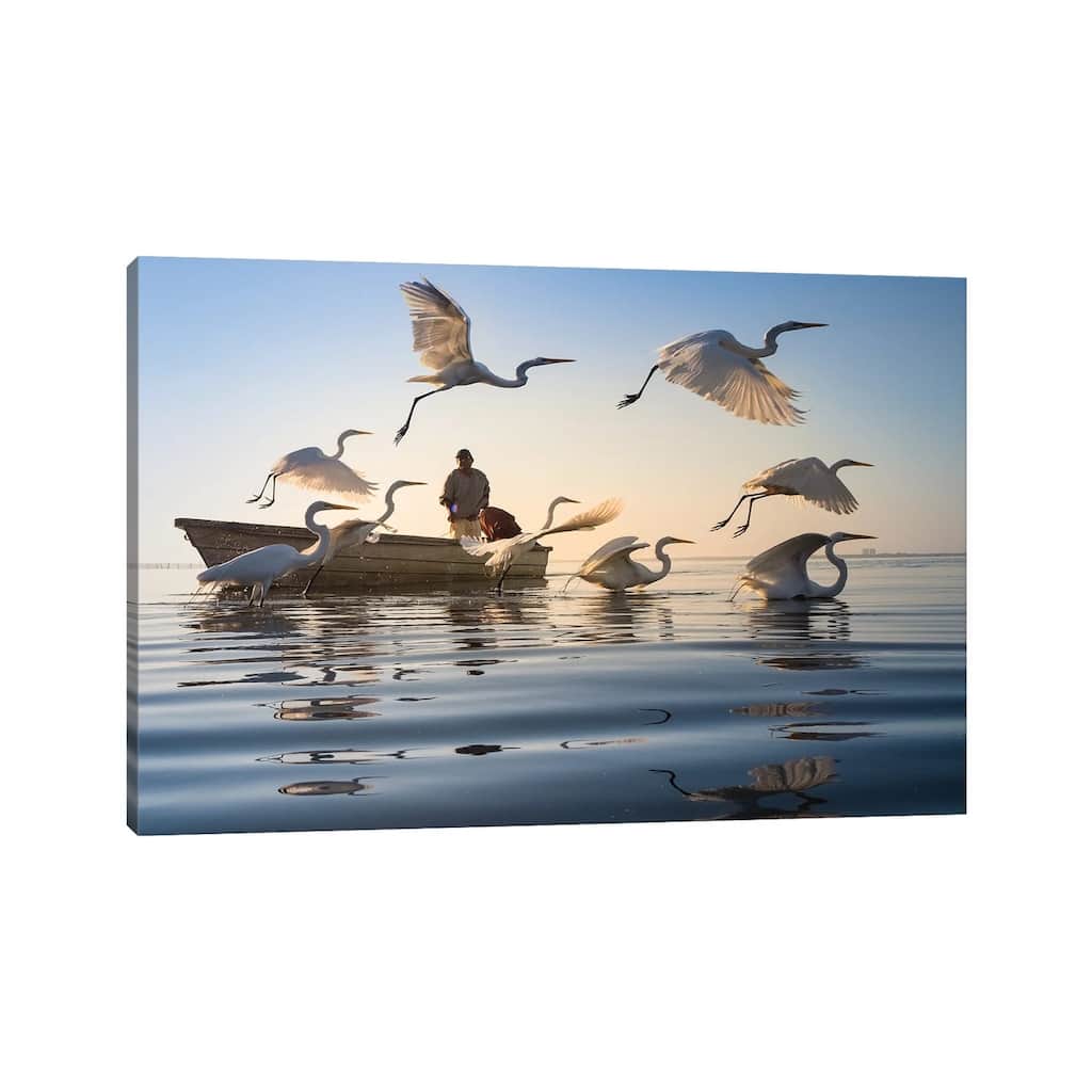 iCanvas "Fishermen XL" by Moises Levy Canvas Print