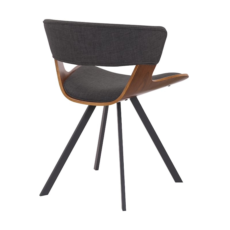 Ulric Wood and Metal Modern Dining Room Accent Chair