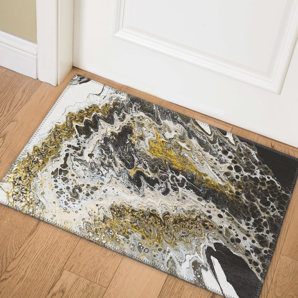 Addison Indoor/ Outdoor Karina Abstract Washable Area Rug