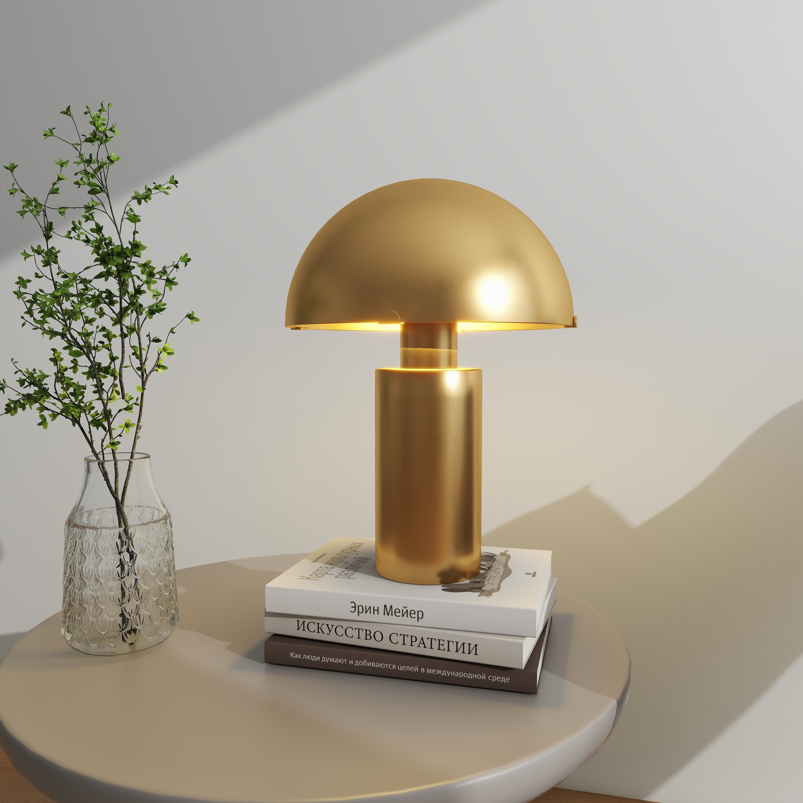 Gold mushroom lamp best sale