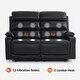 preview thumbnail 6 of 6, MCombo 63.4" Power Loveseat with Adjustable Headrest, Heat and Vibration, Faux Leather Electric Loveseat Recliner 6711