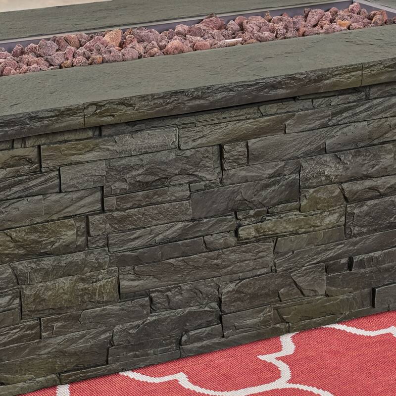 Lowan Outdoor Light Weight Rectangular Fire Pit by Christopher Knight Home