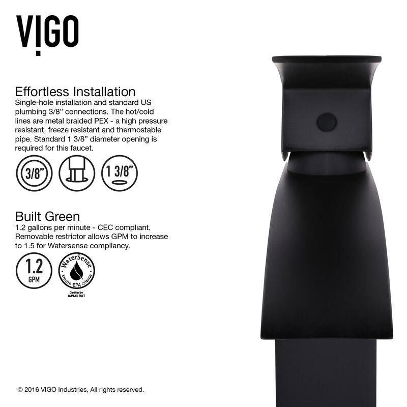 VIGO Duris Single-Handle Single Hole Bathroom Vessel Sink Faucet
