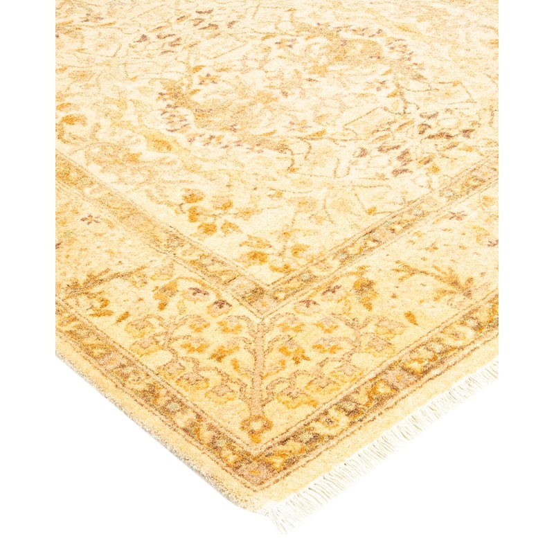 Overton Handknotted Wool Traditional Oriental Ivory Runner