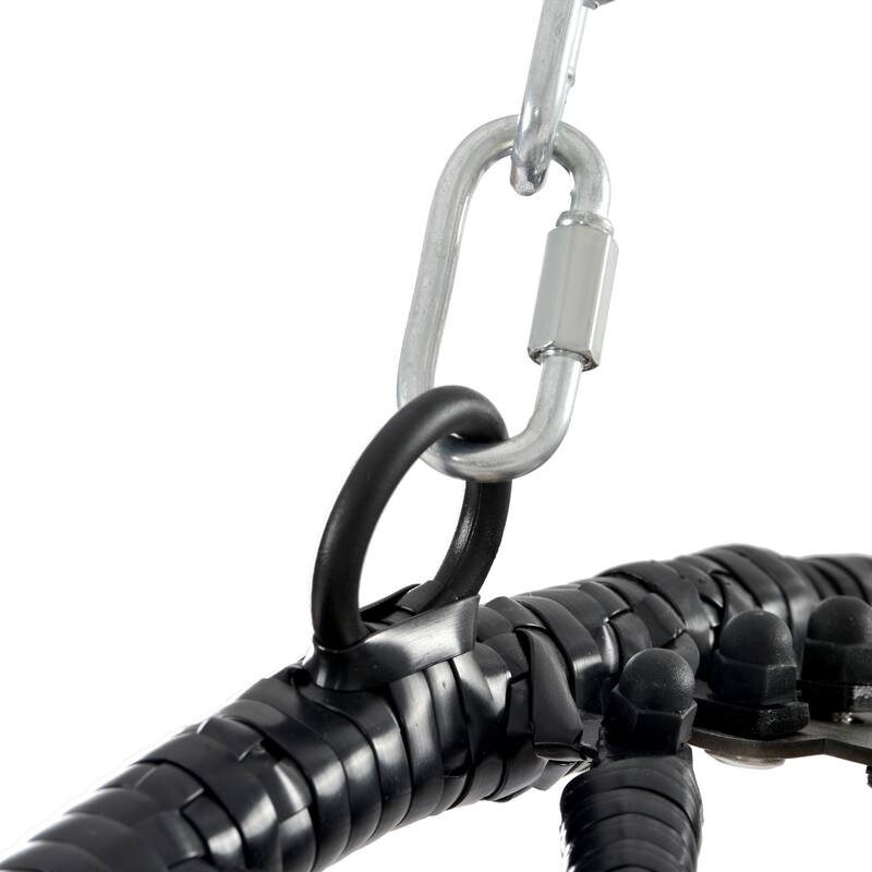 Wicker Hanging Egg Chair with Stand for Home Balcony - 77