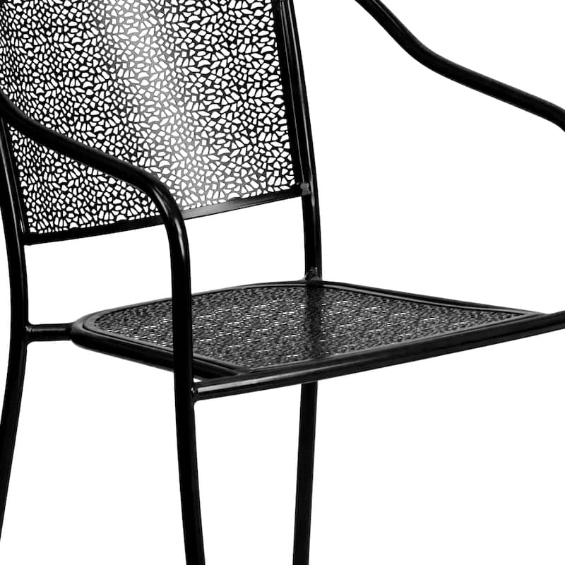 35.5-inch Square 5-piece Indoor/ Outdoor Steel Dining Set