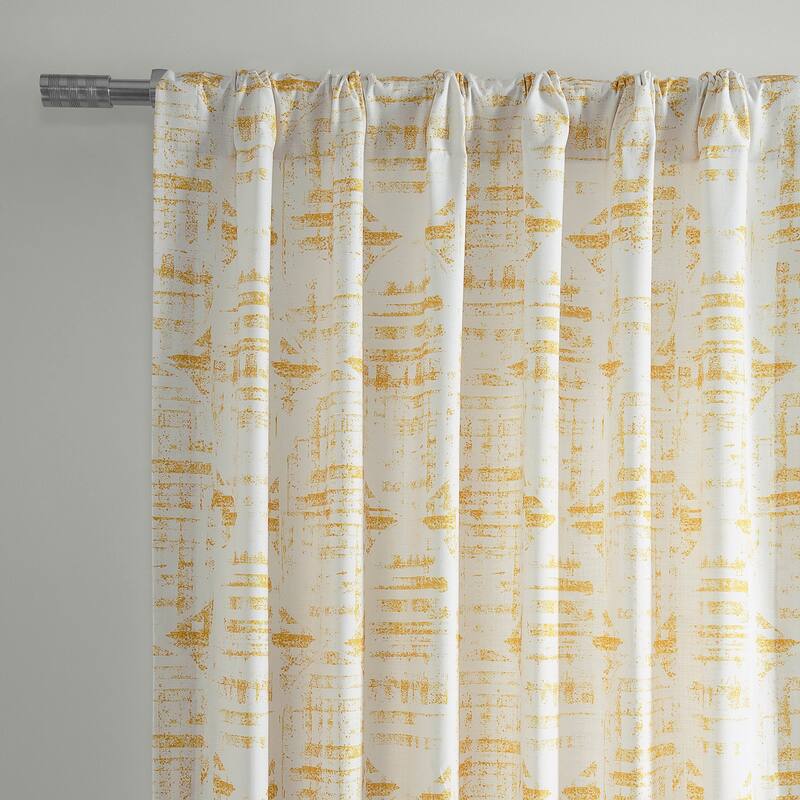 Exclusive Fabrics Textured Cotton Printed Curtains for Bedroom and Living room (1 Panel)