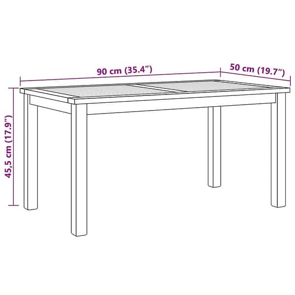 dimension image slide 3 of 6, vidaXL Coffee Table Brown in Solid Teak Wood