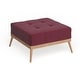 preview thumbnail 17 of 28, Carson Carrington Lund Mid-century Tufted Fabric Square Ottoman Table