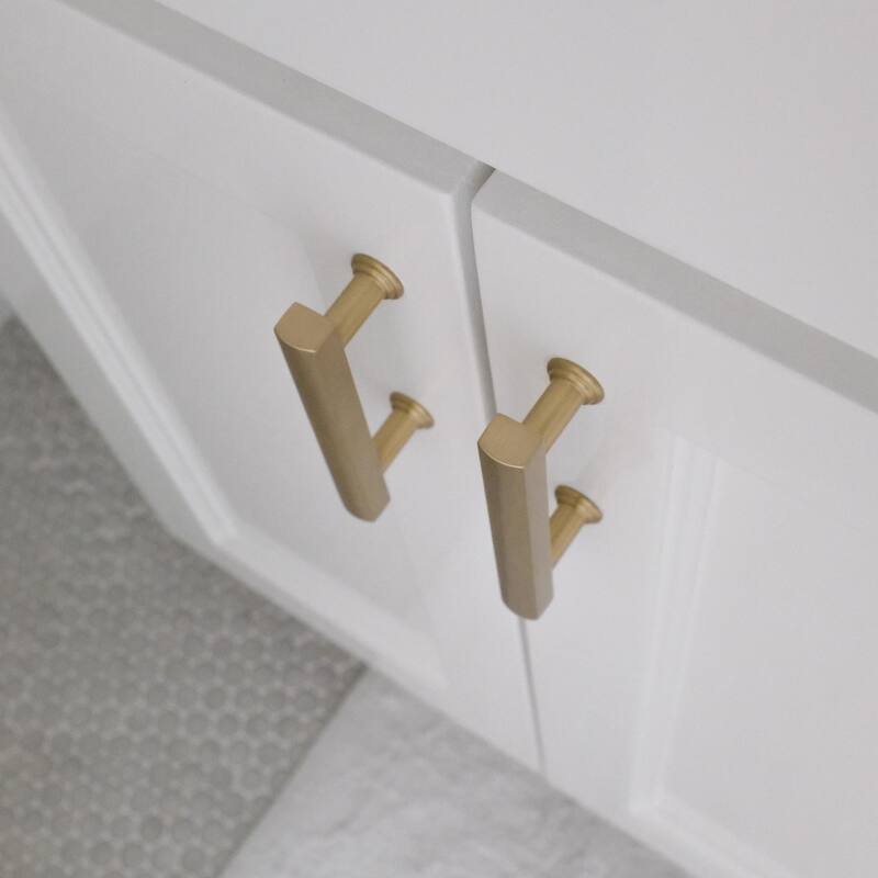 Hapny Home M564 Mod 3-3/4" Center to Center Bold Solid Metal Modern