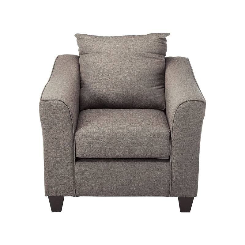 Casual Flared Accent Arm Chair In Grey/ Brown