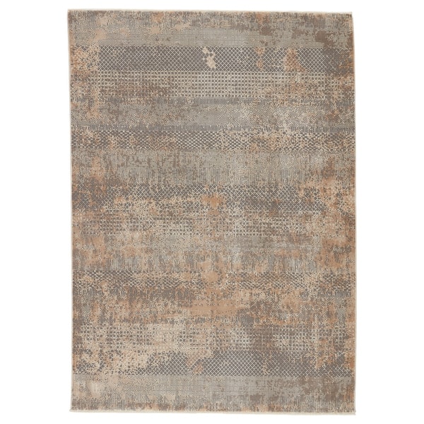Denton Tribal Gray/ Tan Area Rug Bed Bath & Beyond 33659526
