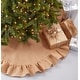 preview thumbnail 3 of 2, Ruffled Jute Christmas Tree Skirt