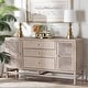 preview thumbnail 22 of 22, Vivan Natural Rattan Storage Cabinet - 3-Drawer Handwoven Wicker Accent Cabinet with Interior Shelving and Elevated Base