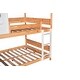 preview thumbnail 7 of 7, Pine Wood Full over Full Size House Bunk Bed with Full-Length Guardrail and Window and Little Shelf