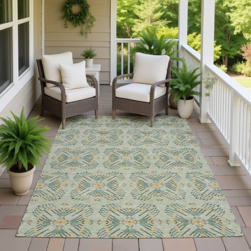Machine Washable Indoor/ Outdoor Modern Frontenac Chantille Rug