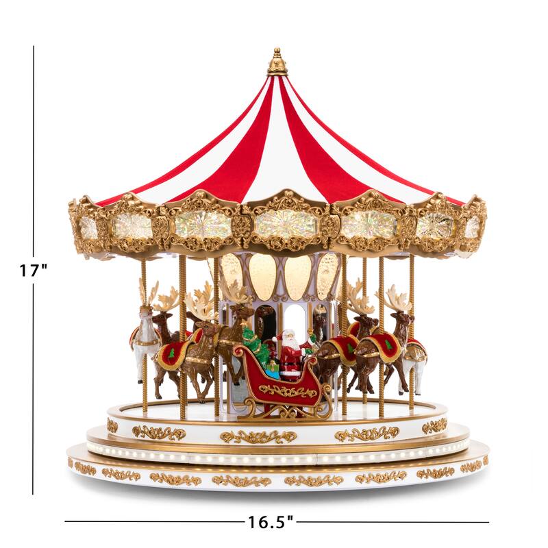17" Regal Christmas Carousel