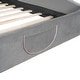 preview thumbnail 18 of 57, Velvet Platform Bed with Bear Shaped Headboard