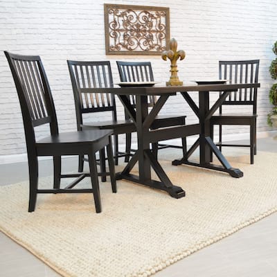 X-Shaped Trestle Table - 48" - Antique Black