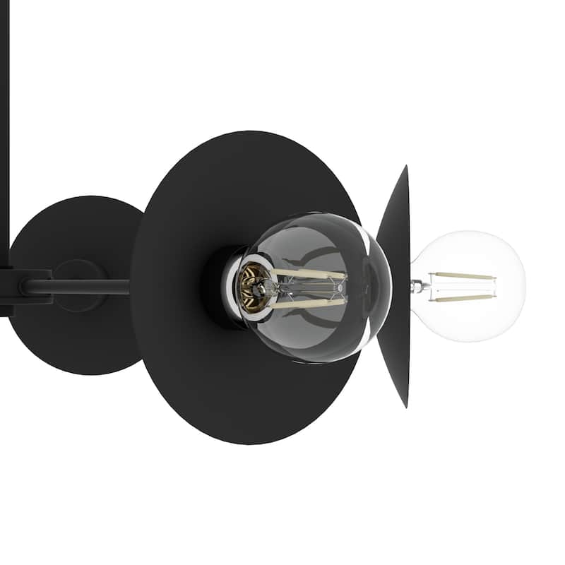 Hunter Fernando Black 8-Light Chandelier - Dining Room, Bedroom, Living/Great Room, Foyer - Modern, Abstract - Designer!