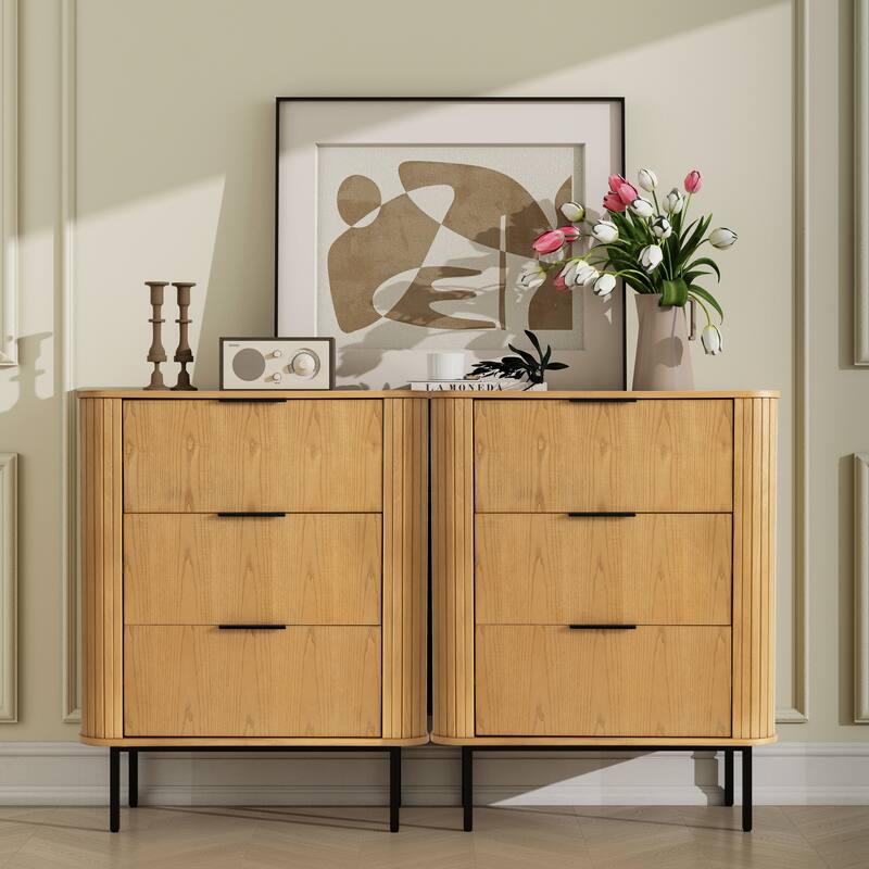 Nightstand with 3 Drawers