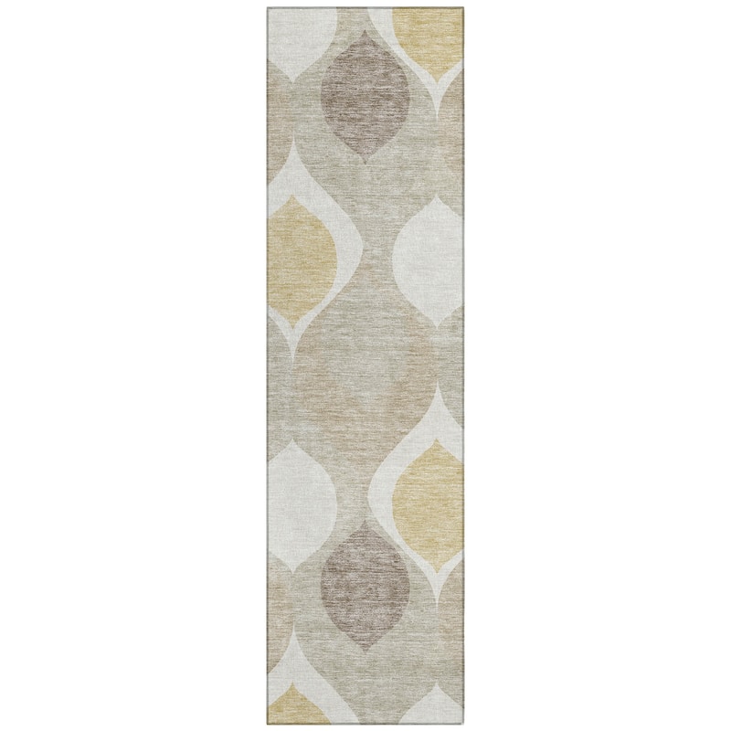 Machine Washable Indoor/ Outdoor Chantille Contemporary Geo Rug