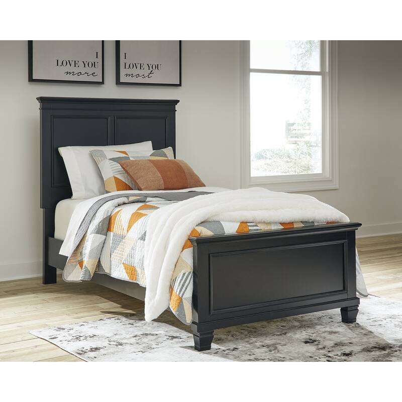 Signature Design by Ashley Fortman Panel Bed - Black - Twin