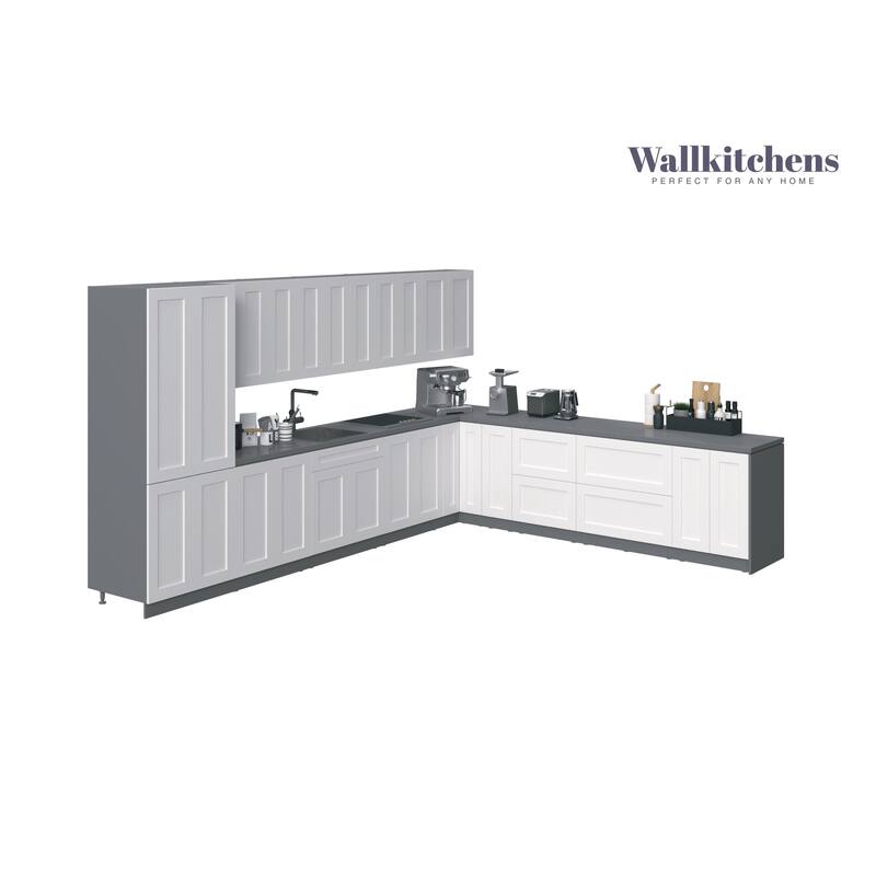 Kitchen Regal Collection White Matte Color Base Size 13Ft Wide - 156x127 - White