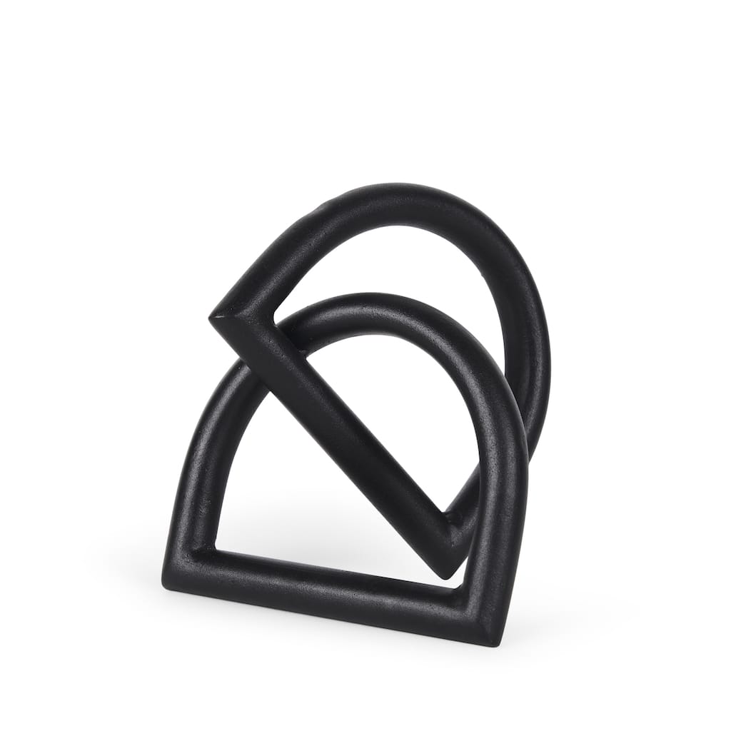 Locke Small Matte Black Metal Decorative Object - 5.1L x 4.7W x 5.3H