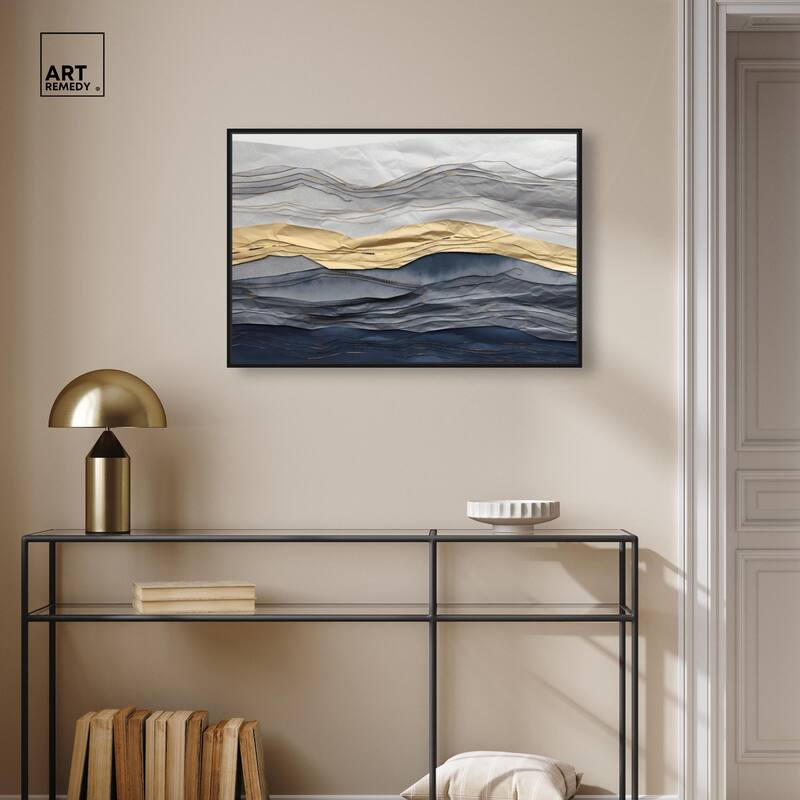 Flowing Golden Tide Canvas by Art Remedy