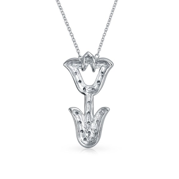 Beautiful Sterling silver 925 sterling Sterling Silver CZ 16in Necklace