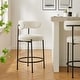 preview thumbnail 11 of 9, Albie Boucle Fabric Counter Stools - Set of 2