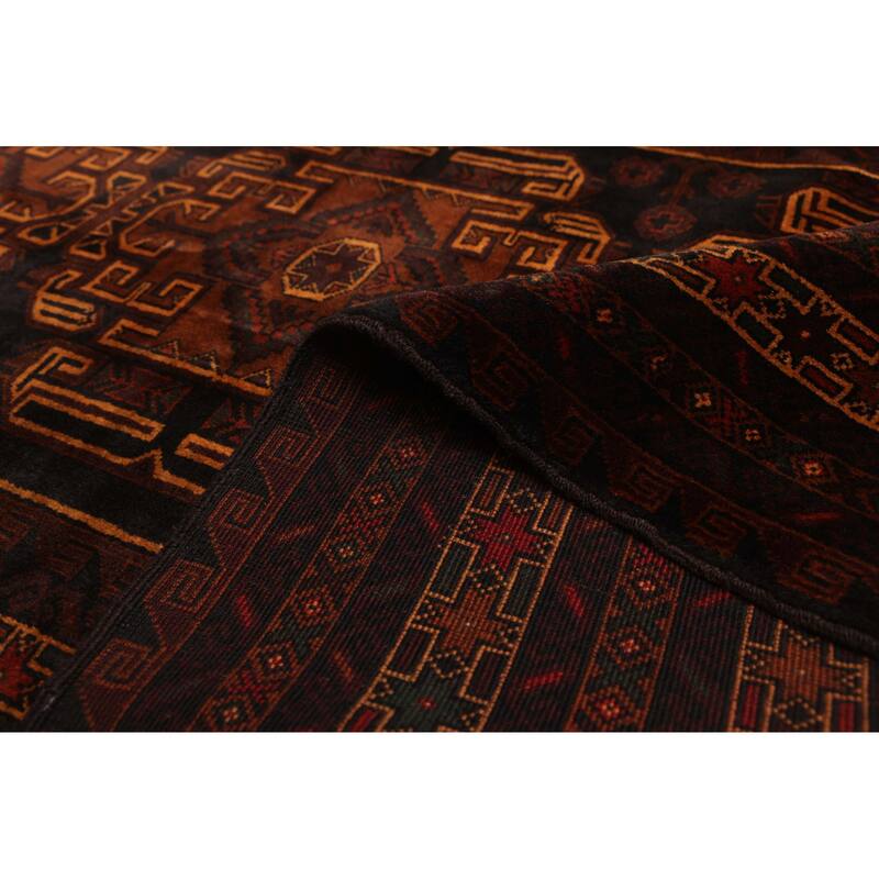 ECARPETGALLERY Hand-knotted Teimani Black, Brown Wool Rug - 3'8 x 6'3