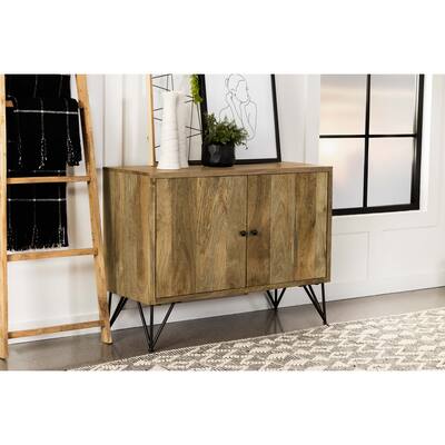 Coaster Furniture Eileen Rectangular 2-door Accent Cabinet Natural And White Washed - 40.00'' x 16.00'' x 30.00''