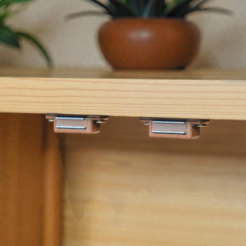 Vintage Sideboard Buffet Cabinet, 60" 4-Door Storage Cabinet with Metal Handles, MDF and Acacia Veneer