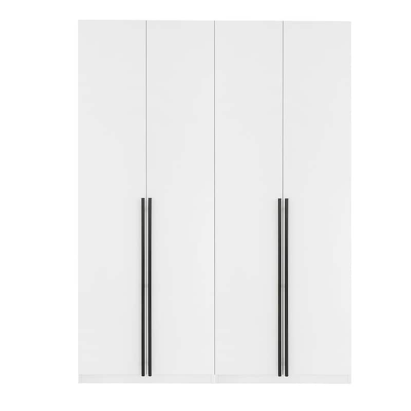 Manhattan Comfort Lee Modern Freestanding 2-Piece Module Wardrobe Closet Armoire