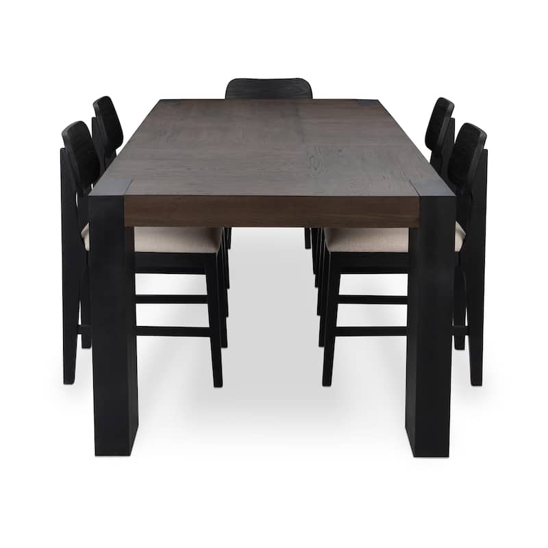 Classic Home Deaven 94" Wood Dining Table in Brown